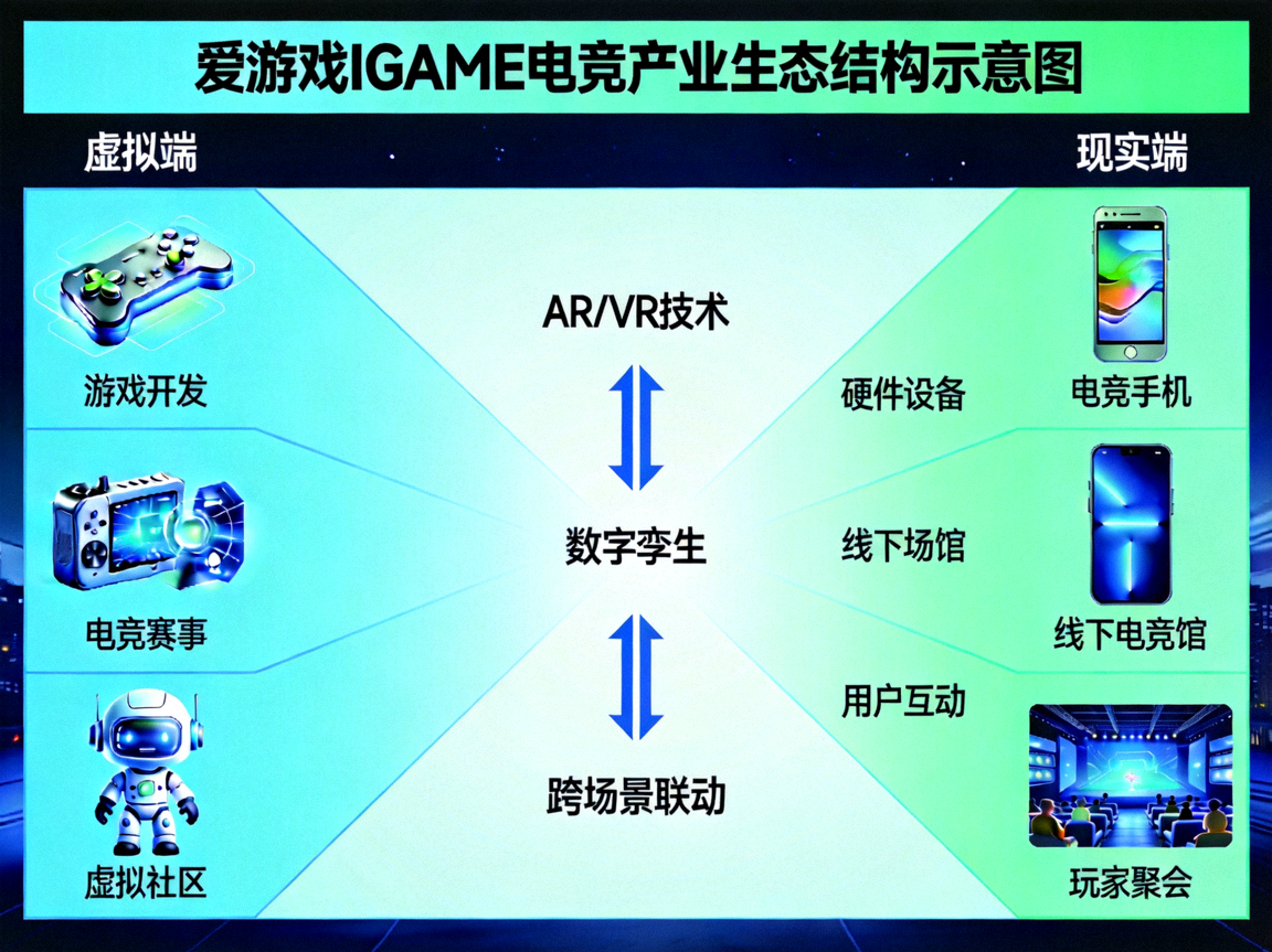 爱游戏IGAME电竞产业生态结构示意图展示虚拟与现实融合