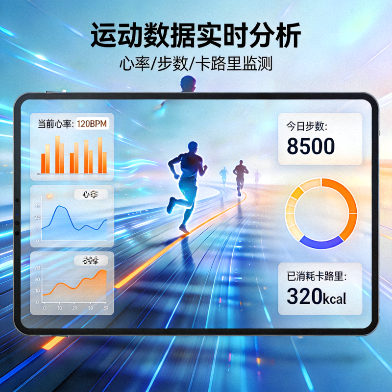 科技与运动结合展示 - 数据可视化界面展示运动分析