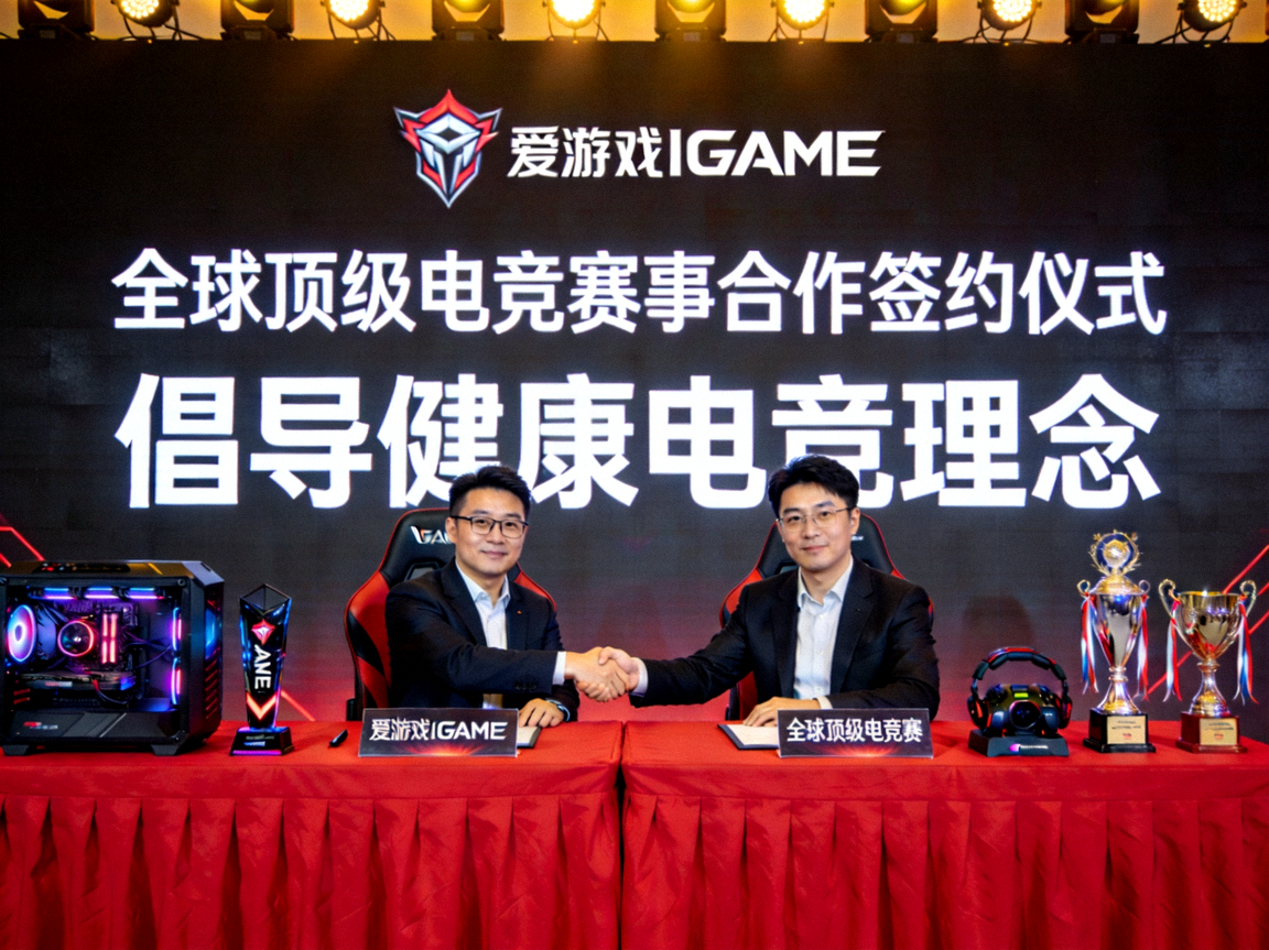 爱游戏IGAME与全球顶级电竞赛事合作签约仪式现场 - 倡导健康电竞理念