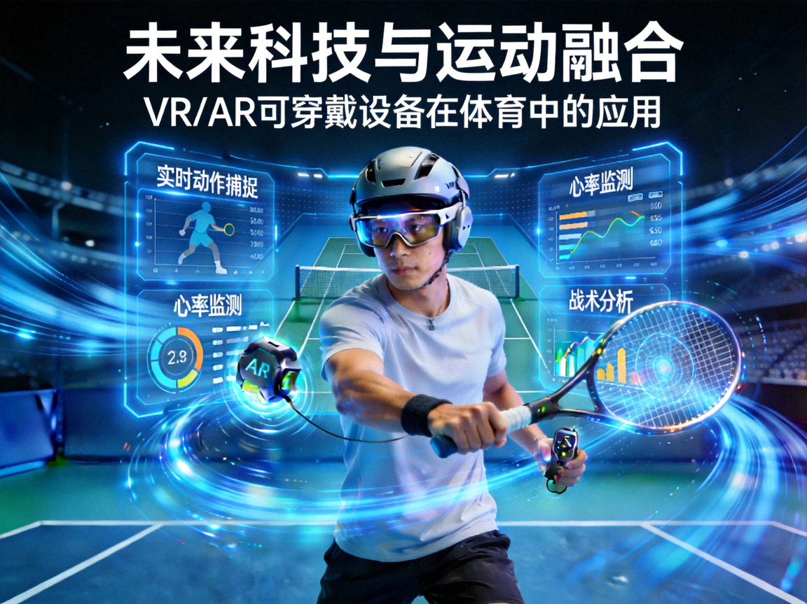 未来科技与运动融合概念图 - VR AR可穿戴设备在体育中的应用