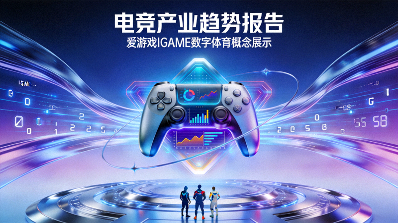 电竞产业趋势报告封面图 - 爱游戏IGAME数字体育概念展示