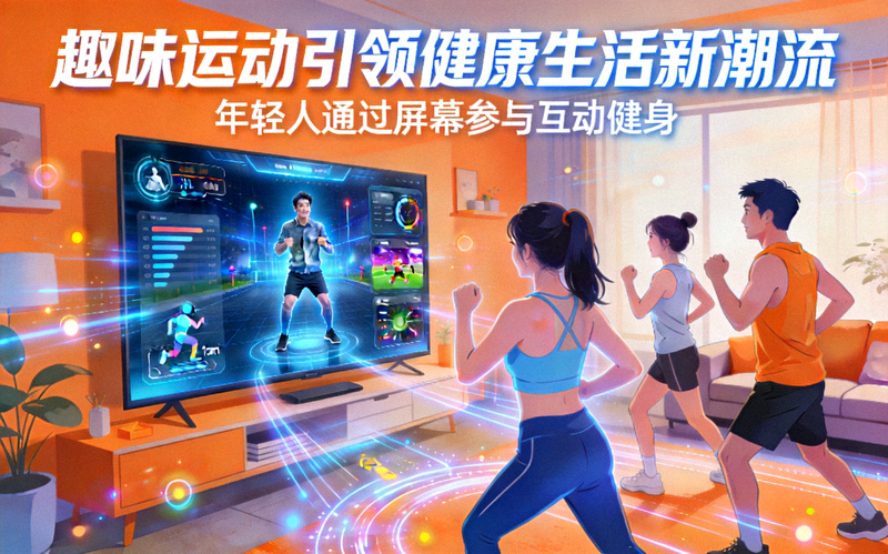趣味运动引领健康生活新潮流 - 年轻人通过屏幕参与互动健身