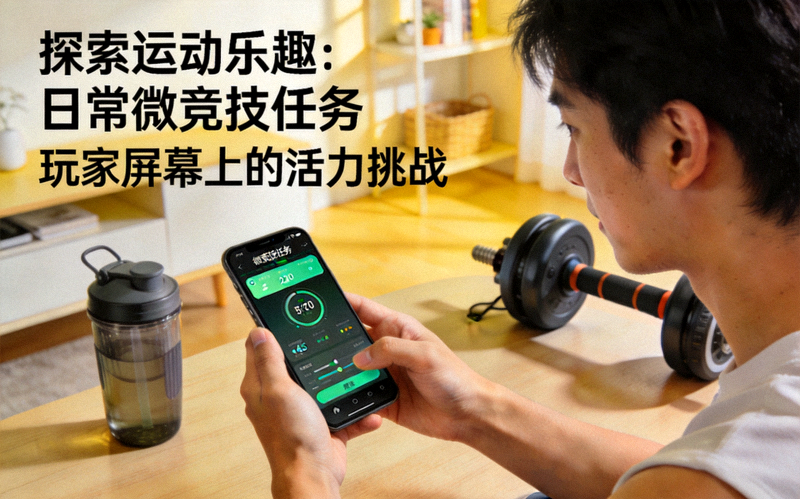 探索运动乐趣专题新闻配图 - 玩家在屏幕上完成日常微竞技任务