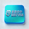 爱游戏中国官方网站品牌标识，青蓝色科技风格方形标志