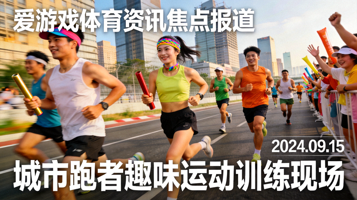 爱游戏体育资讯焦点报道：城市跑者在赛道上进行趣味运动训练的场景