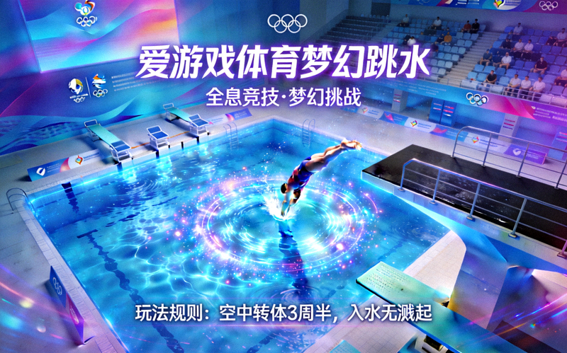 爱游戏体育梦幻跳水玩法展示图，全息水域竞技场景