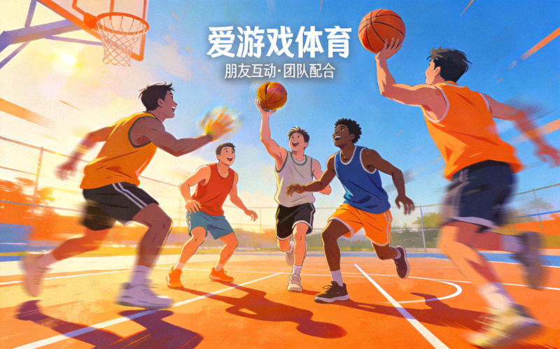爱游戏体育动态配图：朋友之间进行互动运动与团队配合的场景