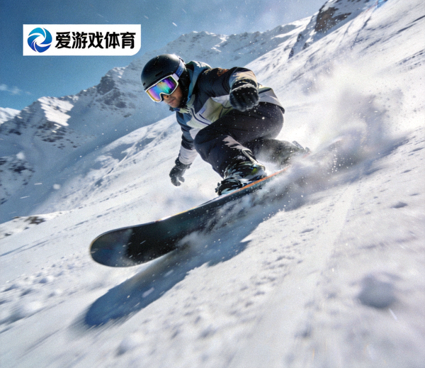 爱游戏体育滑雪项目展示图 - 雪山斜坡上滑雪者高速滑降