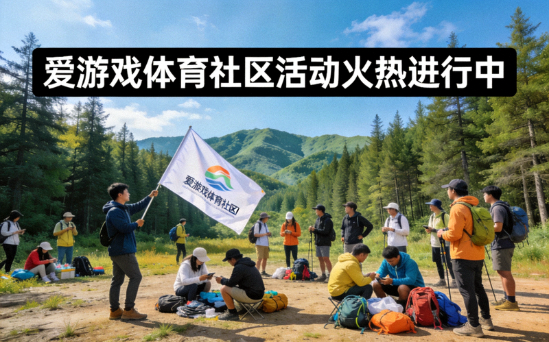 爱游戏体育社区活动火热进行中新闻配图，户外运动爱好者聚集在自然环境中