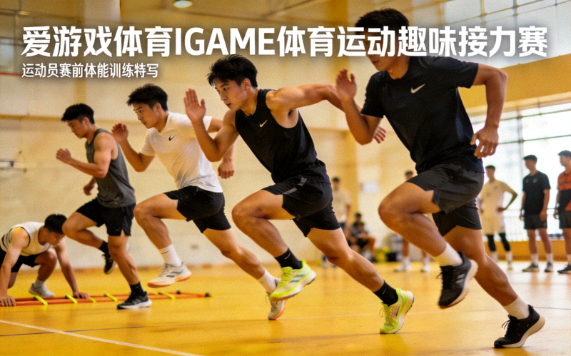 爱游戏体育IGAME体育运动趣味接力赛新闻配图：运动员在室内场馆进行体能训练