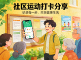 推荐阅读配图：玩家在社区活动中分享运动打卡记录